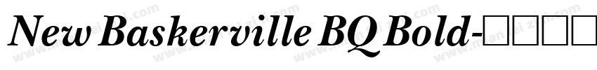 New Baskerville BQ Bold字体转换